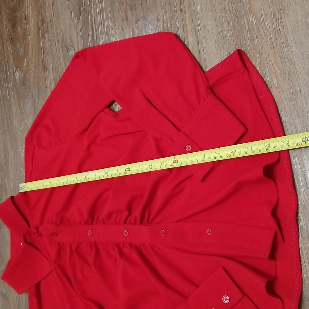 (L) Ricki's Solid Color Ruched Retro Victorian Button Down Shirt Academia - Picture 4 of 9